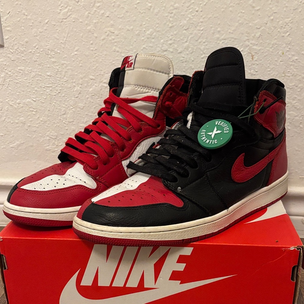 Nike Black and Red High-Top Sneakers (Homage to Home)